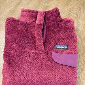 Patagonia Women’s Re-Tool Snap T Pullover. Deep Plum - Light Balsamic Medium.